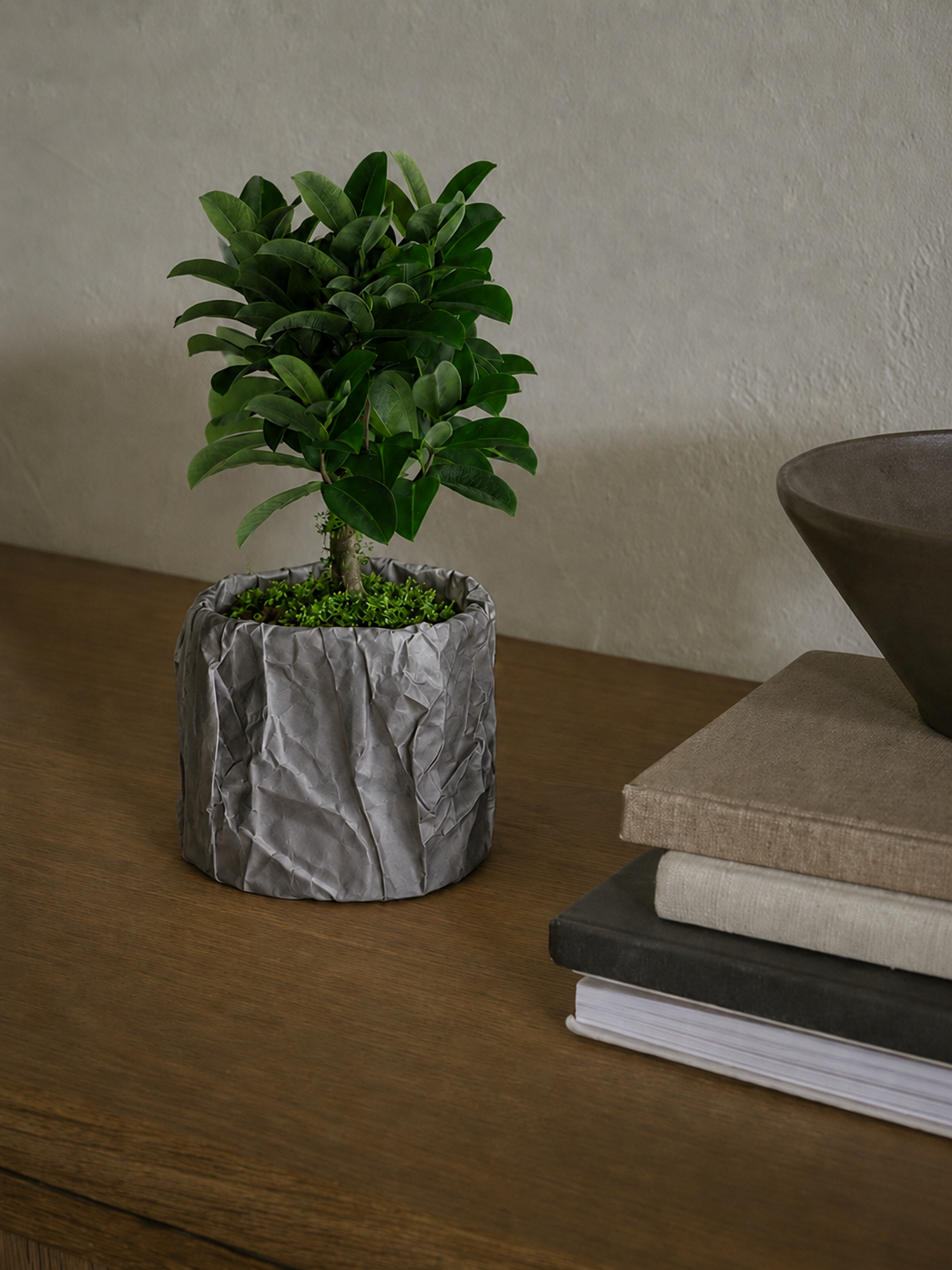 Kōpaki planter in Dark Grey, view 4, LAYR, made in New Zealand
