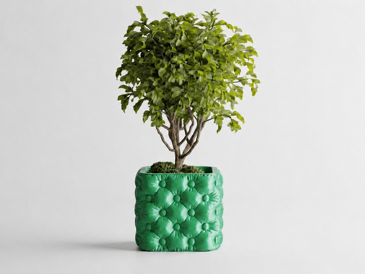 Hono tufted planter in Silk Green, LAYR, made in New Zealand