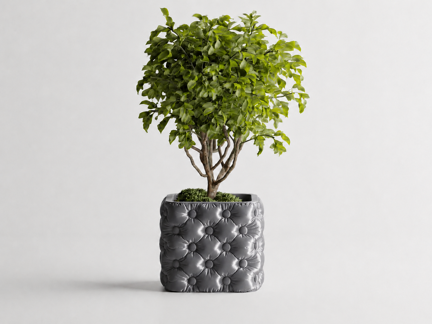 Hono tufted planter in Silk Grey, LAYR, made in New Zealand