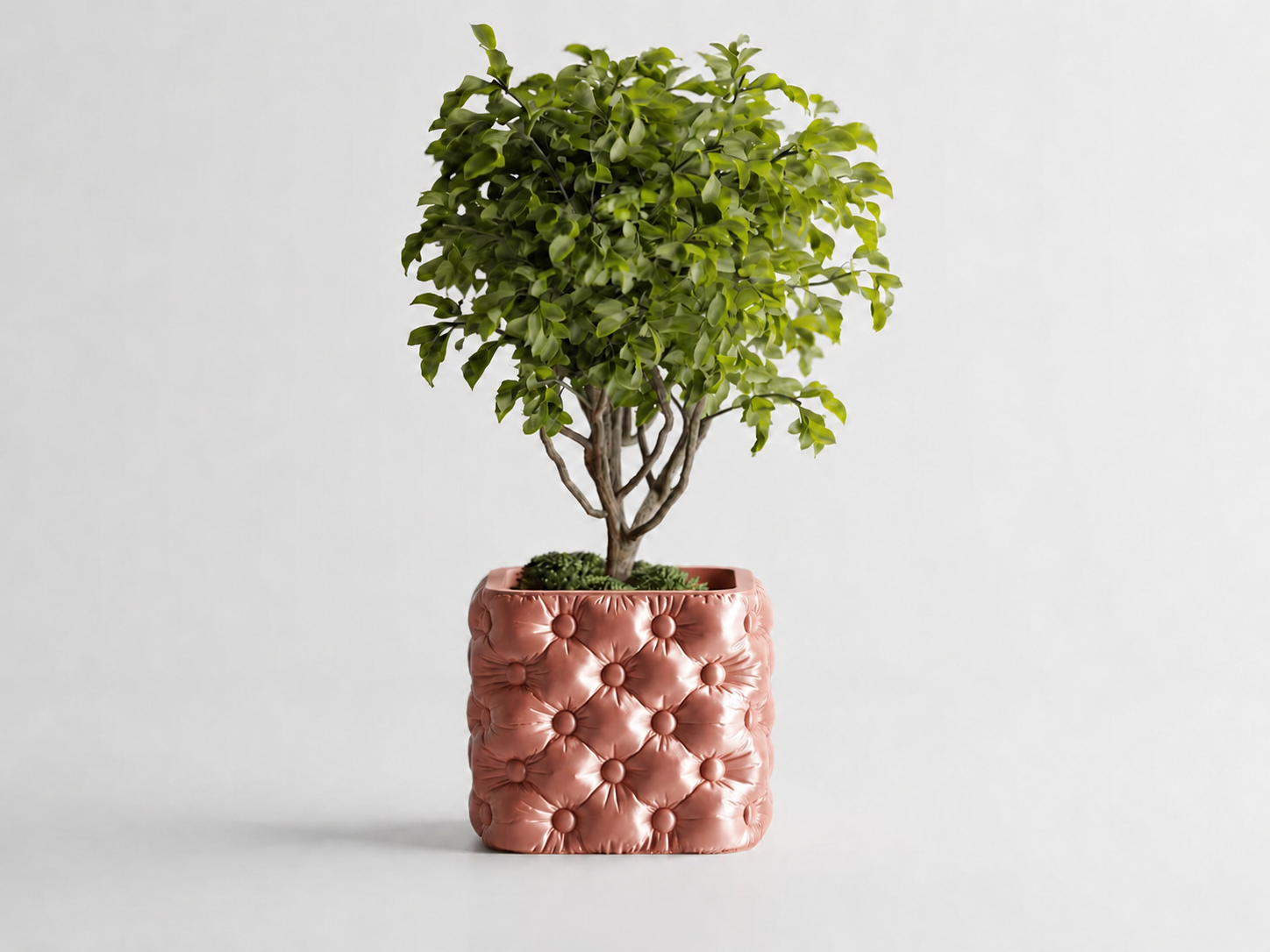 Hono tufted planter in Silk Rose Gold, LAYR, made in New Zealand
