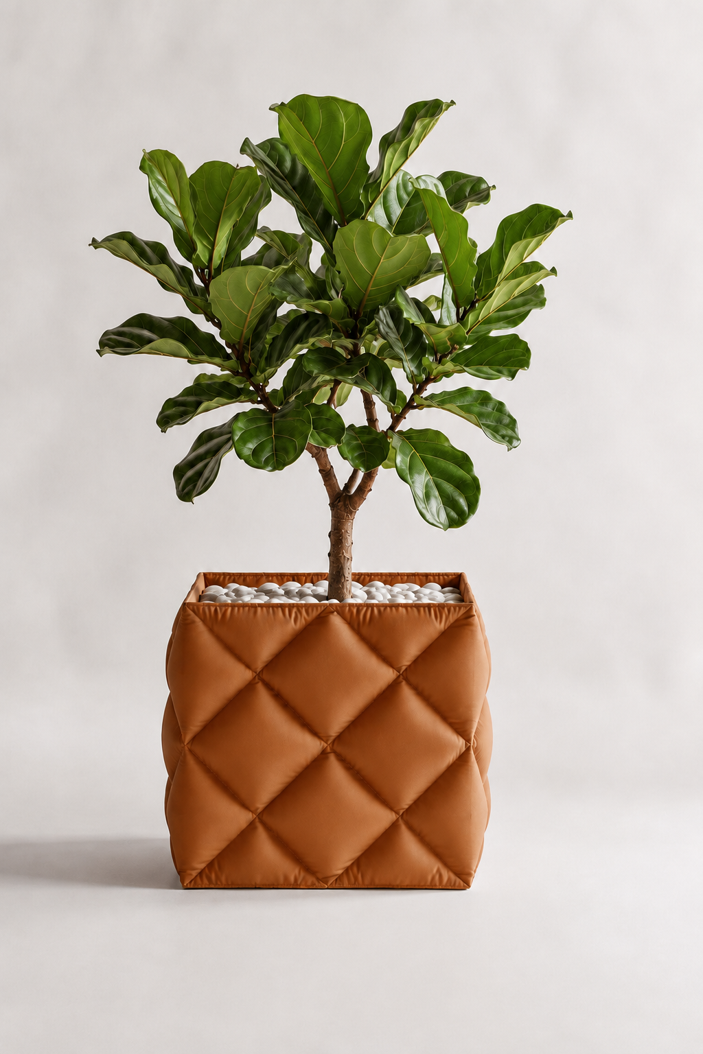 Kupenga quilted planter in Brown, LAYR, made in New Zealand