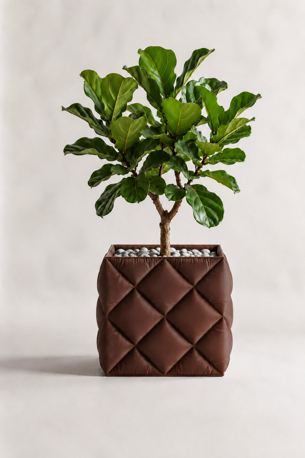 Kupenga quilted planter in Dark Brown, LAYR, made in New Zealand