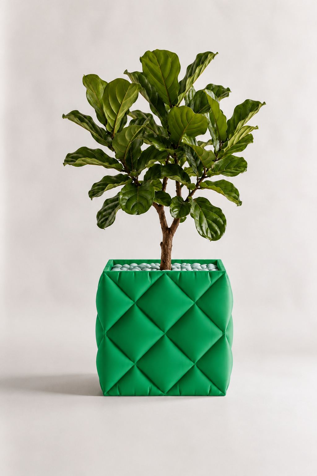 Kupenga quilted planter in Green, LAYR, made in New Zealand
